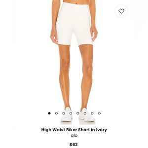 Alo High Waist Biker Short in White Sz XS